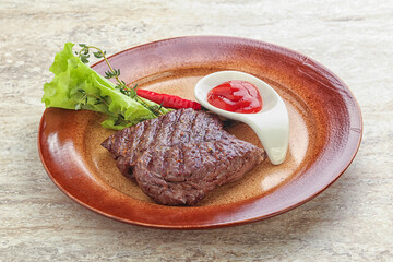 Grilled machete skirt beef steak