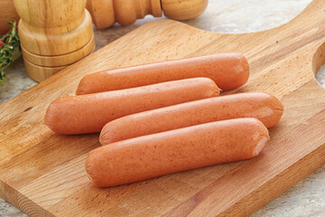 Meat sausages for snack breakfast