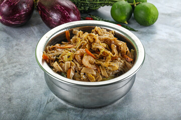 Pad thai - noodle with egg and prawn