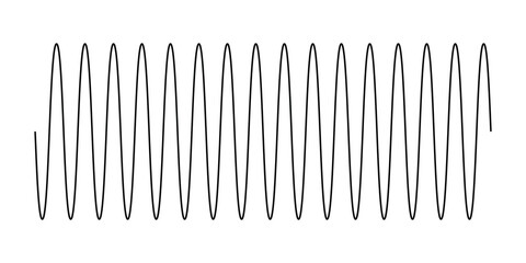 Sinusoidal wave signals. Parts of a wave. Scientific resources for teachers and students. Vector illustration isolated on white background.