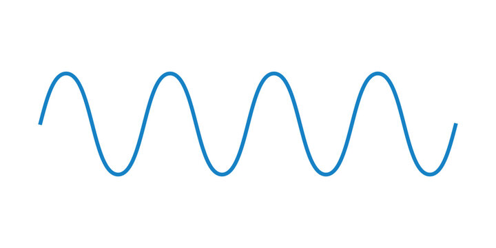 Sinusoidal wave signals. Parts of a wave. Scientific resources for teachers and students. Vector illustration isolated on white background.