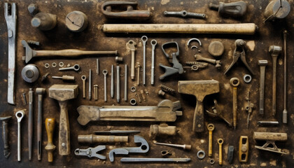 worker tools dark ambiance abstract photo