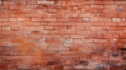 Fototapeta premium Brick wall background, coral colorful grunge texture or pattern for design. Generative ai