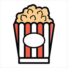 popcorn icon vector design template