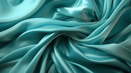 Obraz premium Cyan blue fabric satin UHD wallpaper