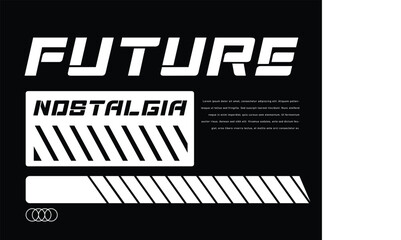 futuristic brutalism streetwear vector art illustration design