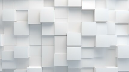 Abstract 3d rendering of white cubes background. Futuristic background design.