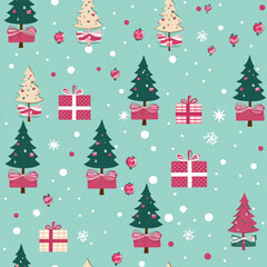christmas gift paper pattern seamless 