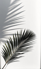 Obraz premium Folha de palmeira tropical. Palmeira tropical de coqueiro em fundo branco ou sem fundo, transparente, png.