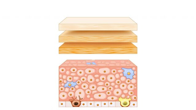 epidermis structure. Skin anatomy. 
