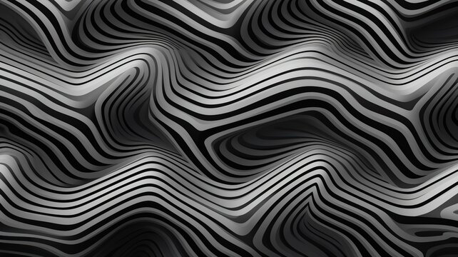 Geometric striped patterns with tessellating shapes in a mesmerizing display of symmetry