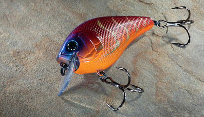 Copy space to the left of a fishing lure
