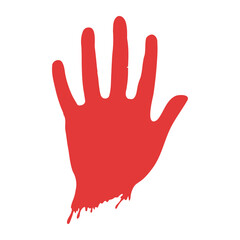 handprint paint colors red