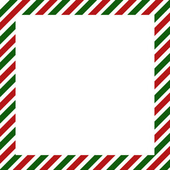 red and green christmas frame