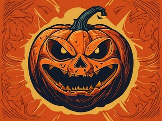 Halloween Pumpkin Background, Halloween Pumpkin Wallpaper, Generative Ai