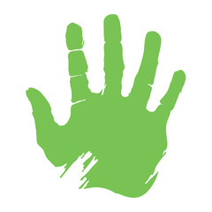handprint paint colors green