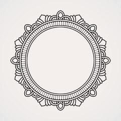 Photo frames, text with beautiful combination of flowers and ornaments. suitable for henna, tattoos, photos, coloring books. islam, hindu,Buddha, india, pakistan, chinese, arab