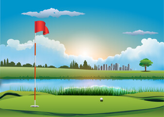 golf course landscape.