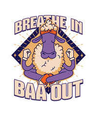 Breath in Baa Out Sheep Funny Yoga meditation