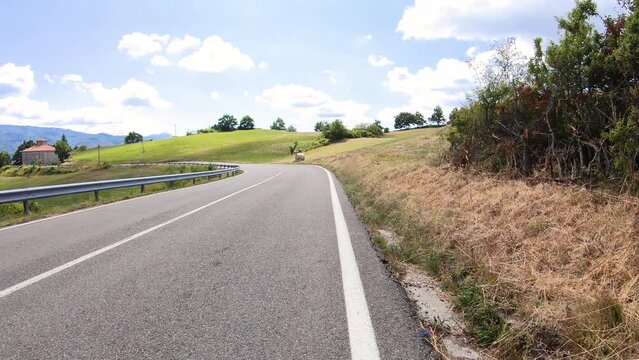 SS62 mountain road next to Monte Marino (Montemarino), municipality of Berceto, Province of Parma, Emilia-Romagna, Italy