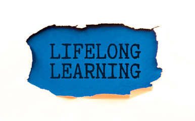 Lifelong Learning text about education and marker