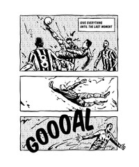 Comics Goal Football Footballer Sport Game