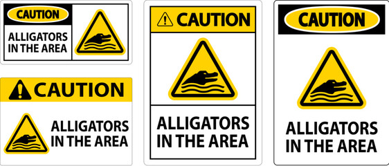 Caution Alligators In The Area Sign