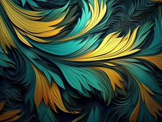 Mesmerizing Dance of Blue: An Abstract Art Exploration Generative AI