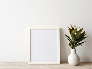 Unleashing Elegance: Transform Your Living Room with Stylish Empty Frames & Artful Vase Accents! Generative AI