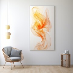 Unleashing Fiery Passion: Artistic Depiction of Flame Over White Background! Generative AI