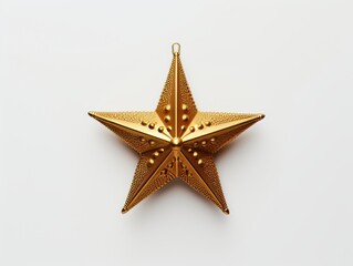 Dazzling Gold Star Ornament: Enhance Your Decor this Holiday Season! Generative AI