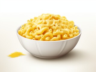 Delicious Comfort: Homemade Macaroni and Cheese Served in a Bowl Generative AI