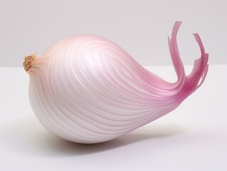 Experience Mesmerizing 3D Artistry: Discover a Light Pink Onion Unlike Ever Seen! Generative AI