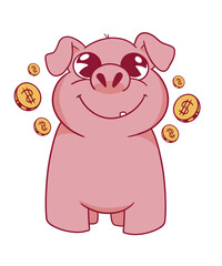 Fototapeta premium Pig Bank Coin Money