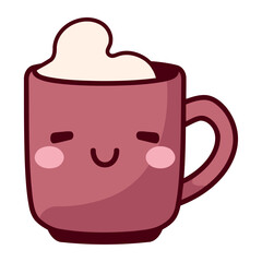 coffee cup kawaii cappuccino