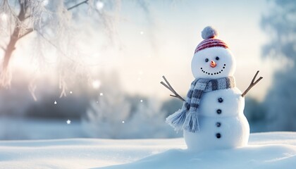 Obraz premium snowman on the snow 