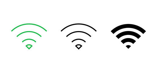 Wifi icon set. signal vector icon. Wireless  icon vector