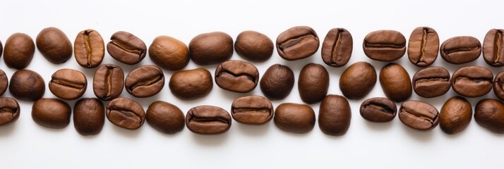 Obraz premium Unveiling the Aesthetic Charm of Premium Coffee Beans: A Closer Look Generative AI