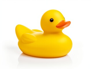 Experience the Allure of Minimalist Design: Unique White Rubber Duck Isolated Image Generative AI