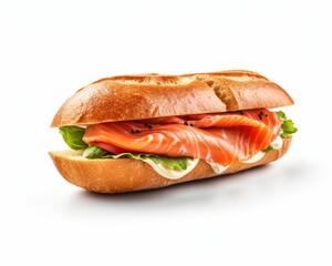 Delicious and Fresh: The Ultimate Salmon Sandwich Experience Generative AI