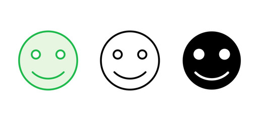 smile icon set. smile emoticon icon. feedback