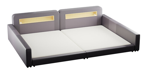 Modern Elegance: Bed  for Stylish Living Spaces transparent png white background bedroom furniture architectural visualization interior