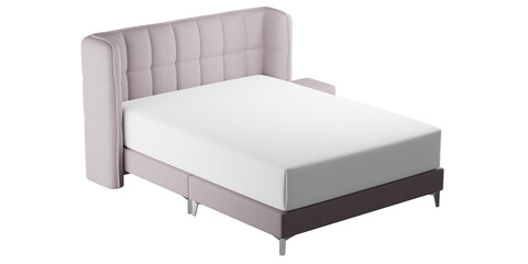 Modern Elegance: Bed  for Stylish Living Spaces transparent png white background bedroom furniture architectural visualization interior