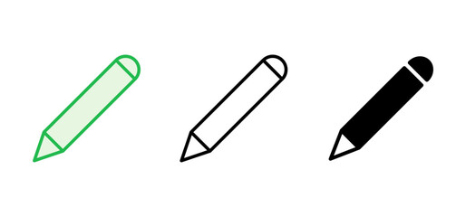 Pencil icon set. pen symbol. edit icon vector