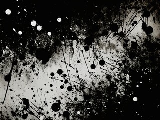 Exploring Contrast: The Aesthetics of Black and White Ink Splatters Generative AI