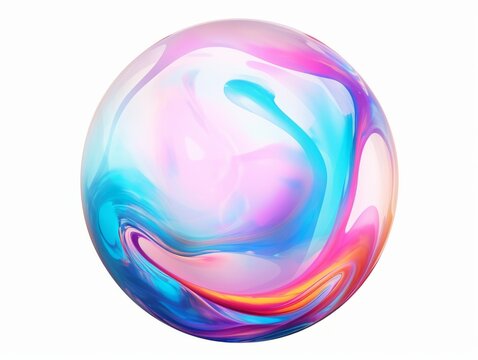 Unveiling the Enchanting Artistry of Isolated Colorful Soap Bubbles Generative AI
