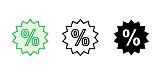 Obraz premium Discount icon set. Discount tag icon.