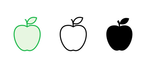 Apple icon set. Apple vector icon. apple symbols for your web design.