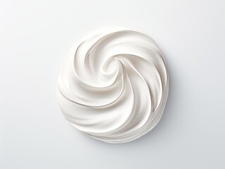 Delight in Details: The Ultimate Creamy Whipped Delicacy on a White Backdrop Generative AI