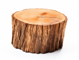 Uniquely Crafted Wooden Stool and Stump Set - Enhance Your Home Decor Today! Generative AI